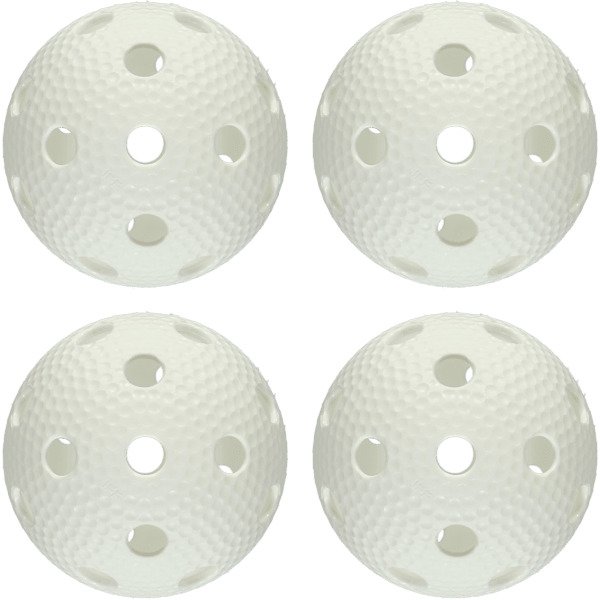 Aero Ball White Salibandypallo 4-Pakkaus