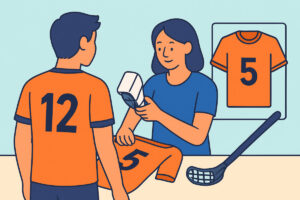 Joukkueen pelipaidat – numerointi ja painatus